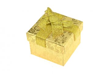 Dárková krabička pro prstýnek - Zlatá