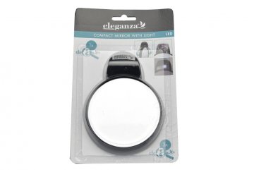 3x zvětšující zrcátko s LED světlem ELEGANZA (12x9cm) 3x zvětšující zrcátko s LED světlem ELEGANZA (12x9cm)