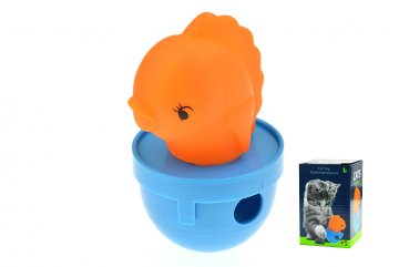 Hračka pro kočky s prostorem pro granulky - Rybička (12cm)