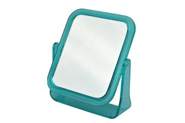 Oboustranné kosmetické zrcátko s dvojnásobným zvětšením ELEGANZA - Tyrkysové (13,5x11,5cm) Oboustranné kosmetické zrcátko s dvojnásobným zvětšením ELEGANZA - Tyrkysové (13,5x11,5cm)