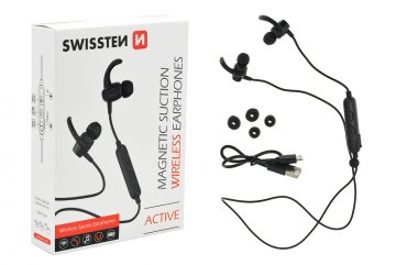 Magnetická bezdrátová sluchátka SWISSTEN Active Magnetická bezdrátová sluchátka SWISSTEN Active
