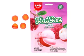 Amos Peelerz Gummy Lychee 65 g - Loupací želé bonbony liči