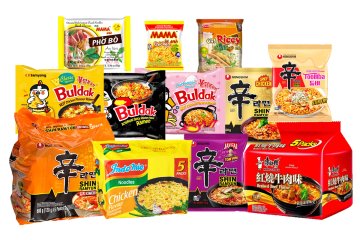 Mega Pack 60x instantní nudle - mix pálivých, krémových, rýžových a pšeničných nudlí