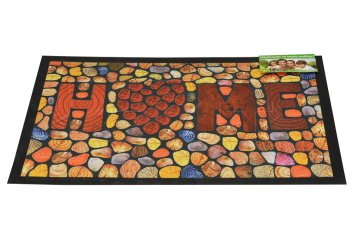 Bytová rohožka PERFECT HOME 40x60cm - Home dřevěná mozaika Bytová rohožka PERFECT HOME 40x60cm - Home dřevěná mozaika