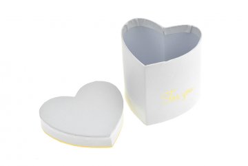 Dárková krabička "For you" SRDCE 9 cm - Bílá