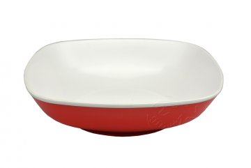 Dvoubarevná plastová miska na potraviny IRAK 700ml - Červená (17,5x17,5x4,5cm) Dvoubarevná plastová miska na potraviny IRAK 700ml - Červená (17,5x17,5x4,5cm)
