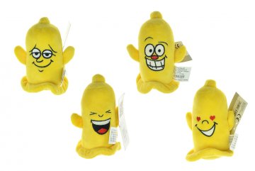 Plyšový smějící se kondom (15cm) - Mix motivů Plyšový smějící se kondom (15cm) - Mix motivů