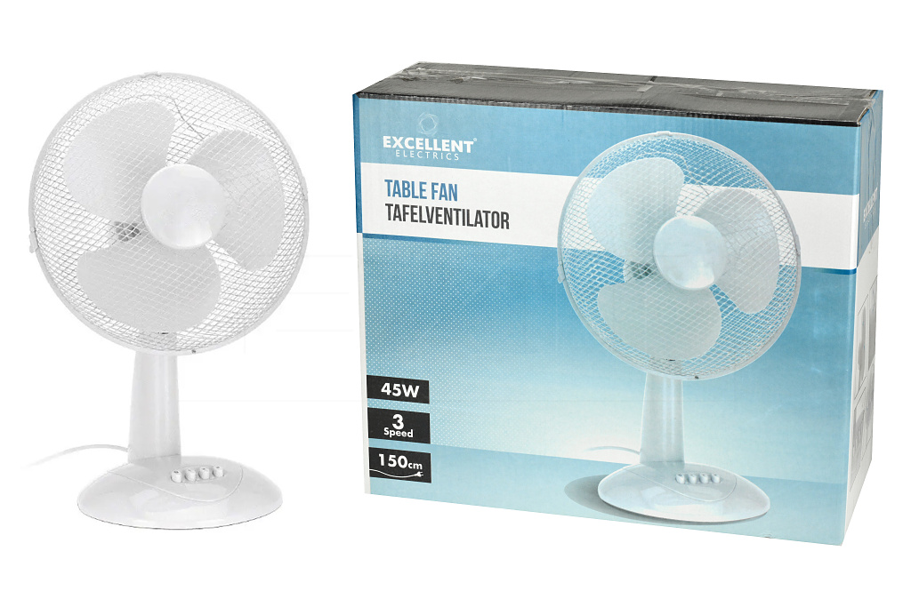 Stolní ventilátor EXCELLENT 30cm, 45W - Bílý Stolní ventilátor EXCELLENT 30cm, 45W - Bílý