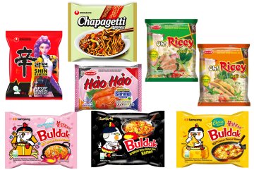 Degustační set instantních nudlí 16 ks - 8 druhů korejských a vietnamských nudlí