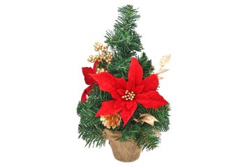 Dekorace Vánoční stromeček ozdobený 45 cm