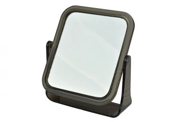 Oboustranné kosmetické zrcátko s dvojnásobným zvětšením ELEGANZA - Tmavě hnědé (13,5x11,5cm) Oboustranné kosmetické zrcátko s dvojnásobným zvětšením ELEGANZA - Tmavě hnědé (13,5x11,5cm)