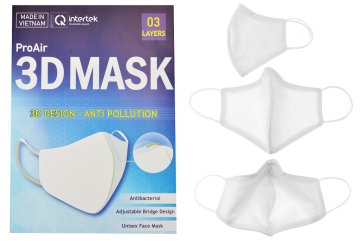 Antibakteriální 3D maska Pro Air - Bílá Antibakteriální 3D maska Pro Air - Bílá