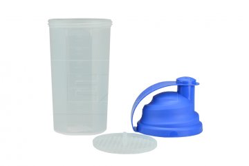 Plastový shaker TVAR 700ml (23,5x10cm) - Modré víčko Plastový shaker TVAR 700ml (23,5x10cm) - Modré víčko