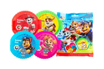 Paw Patrol Bubble Roll 4 pack - dětské roller žvýkačky 64g