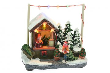 Vánoční dekorace - Obchod se stromečky, 13 cm