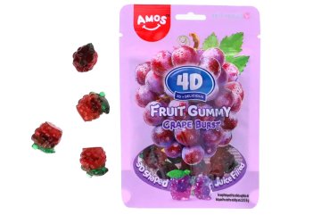 4D Fruit Gummy Grape 65g