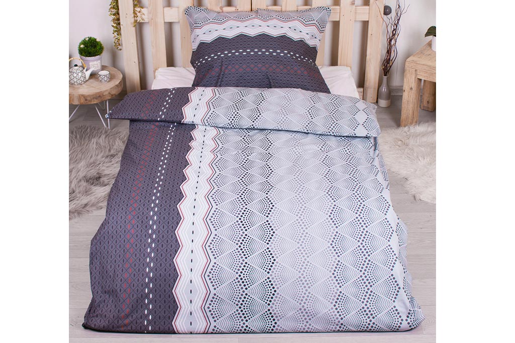 Luxusní RANFORCE Bavlněné povlečení 140x200+70x90 - Ekinoks šedá Luxusní RANFORCE Bavlněné povlečení 140x200+70x90 - Ekinoks šedá