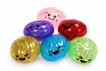 Squishy knedlíček s kuličkami mini