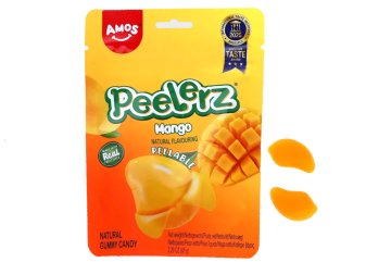 Amos Peelerz Gummy Mango 65 g - Želé bonbóny s mangovou náplní