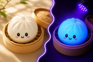 Antistresový mačkací knedlíček Squishy Bun UV Edition mini