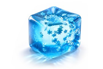 Antistresová mačkací kostka se sněhovými vločkami Squishy Ice Cube 5cm