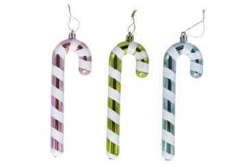 Vánoční ozdoba cukrová hůlka – dekorace na stromeček, mix barev, 18 cm