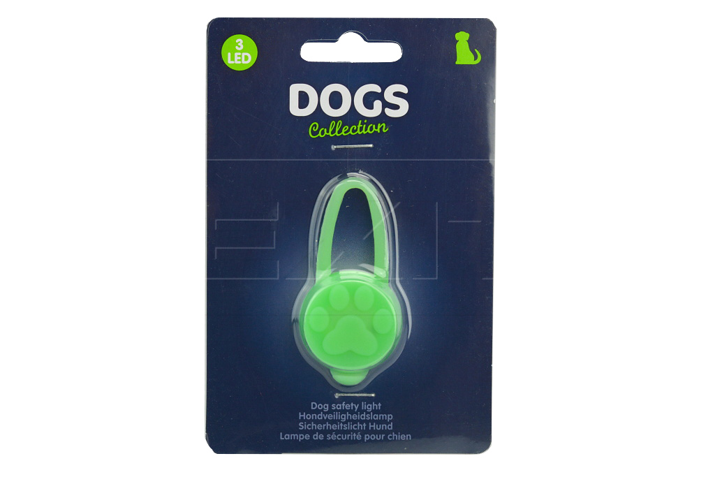 Bezpečnostní LED osvětlení na obojek DOGS (3x6cm) - Zelené Bezpečnostní LED osvětlení na obojek DOGS (3x6cm) - Zelené