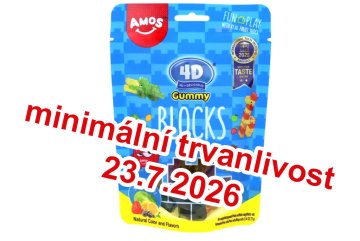 Amos 4D Želé Bonbony Bloky Kostky 72g (DMT.23.7.2026)