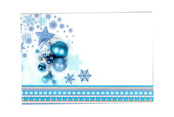 Vánoční obálky 177 x 120 mm - Modré ozdoby OB48