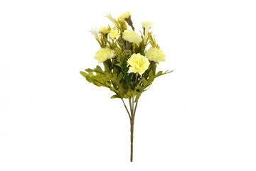 Umělá kytice karafiát žlutá