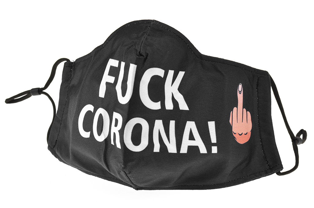 Textilní rouška - FU*K CORONA Textilní rouška - FU*K CORONA