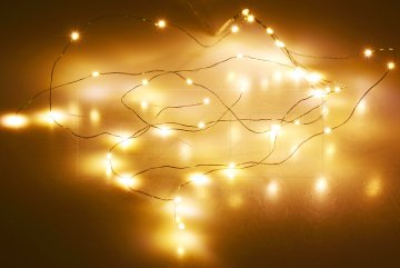 LED pásek na baterie (53cm) 36 diod mikro  - Teplá bílá