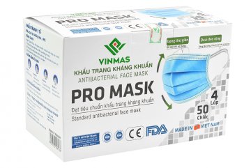 Antibakteriální čtyřvrstvé roušky Vinmas - box 50ks Antibakteriální čtyřvrstvé roušky Vinmas - box 50ks